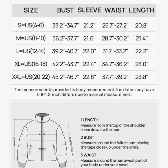 NWT Merokeety Women’s Winter Puffer Coat, Tan/Beige Color - Picture 6 of 7